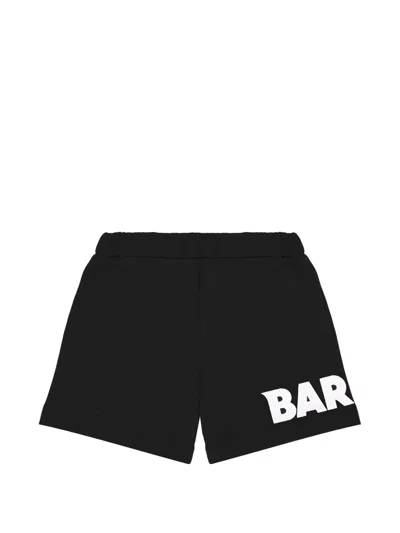 Barrow Logo-detail Drawstring Shorts In Black