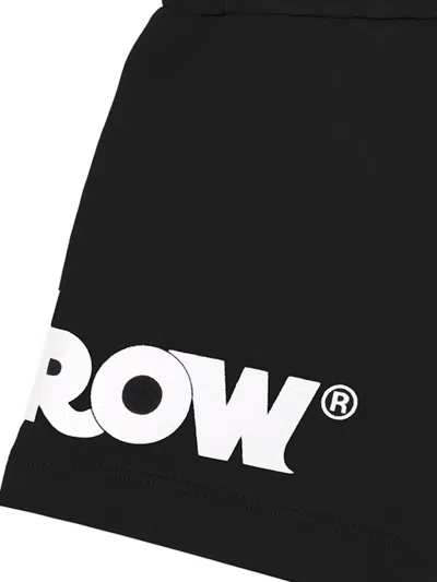 Barrow Logo-detail Drawstring Shorts In Black