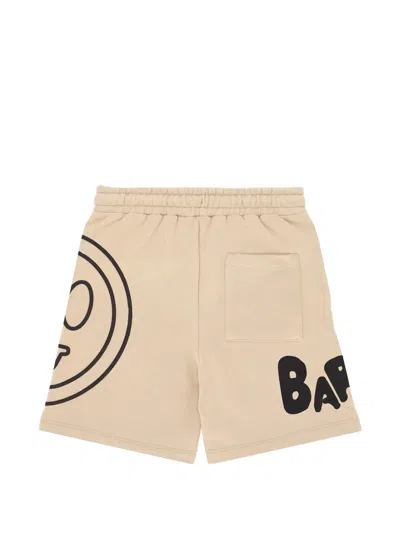 Barrow Logo-detail Drawstring Shorts In Neutral