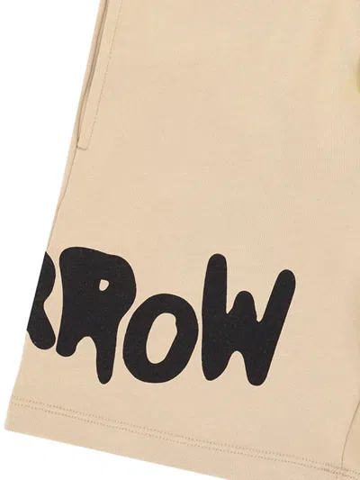 Barrow Logo-detail Drawstring Shorts In Neutral