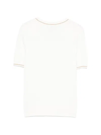Lacoste Cable-knit T-shirt In Gray