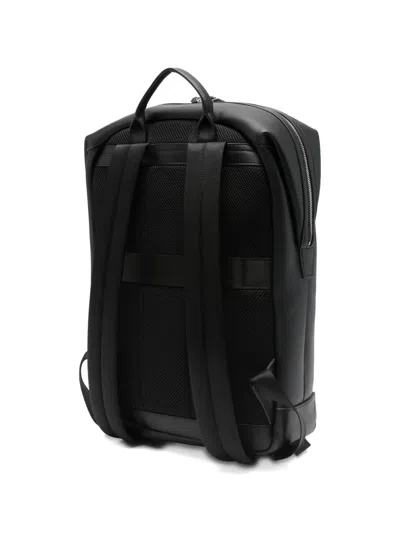 Tommy Hilfiger Embossed-logo Backpack In Black