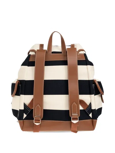 Paul & Shark Striped Drawstring Backpack In Multi