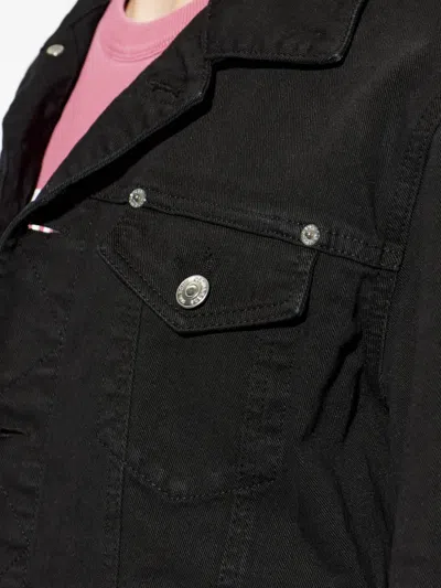 Dsquared2 Buttoned Cotton Jacket In Black