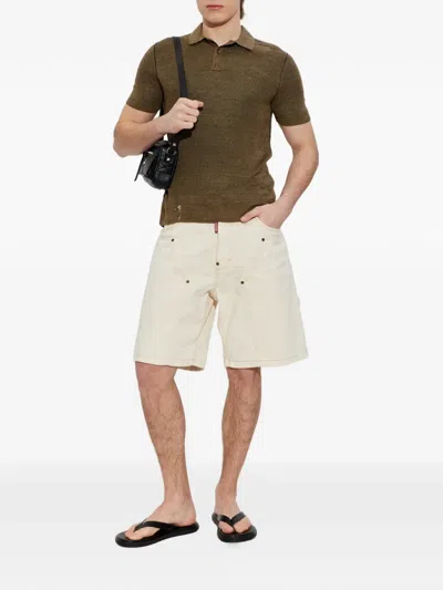 Dsquared2 Stitching Shorts In Neutral