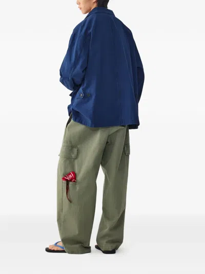 Tomboy Button-up Washed-effect Jacket In Blue