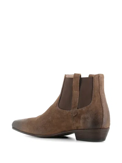 Pantanetti Pull-on Leather Boots In Brown