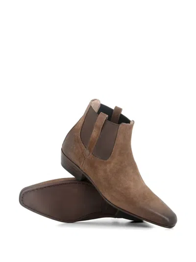 Pantanetti Pull-on Leather Boots In Brown