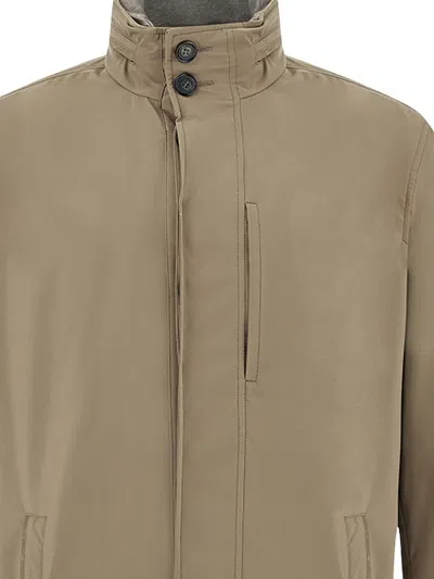Paul & Shark Typhoon Button Fastening Jacket In Brown
