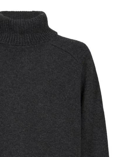 Tibi Oversized Roll-neck Sweater In Black