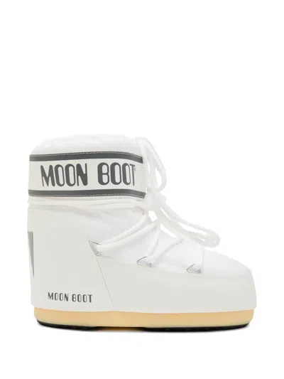 Moon Boot Icon Low Nylon White Snow Boot In Multi