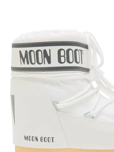 Moon Boot Icon Low Nylon White Snow Boot In Multi