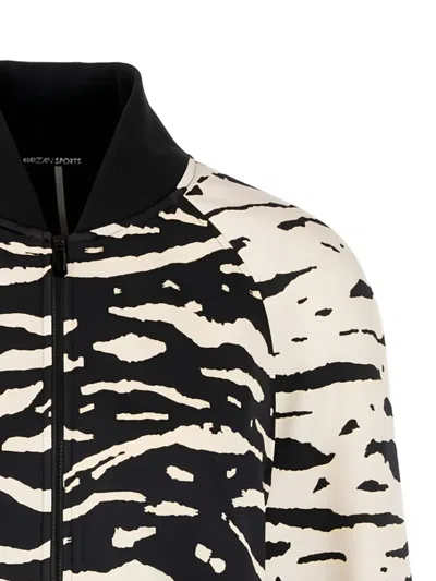 Marccain Zebra-print Zip Jacket In Multi