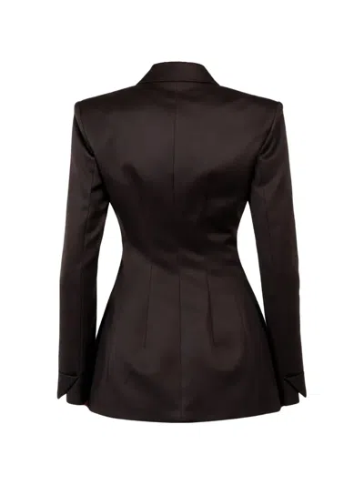 Sa Su Phi Double-breasted Blazer In Brown