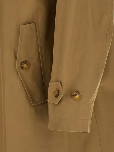 Baracuta Flap-pocket Buttoned Coat In Brown