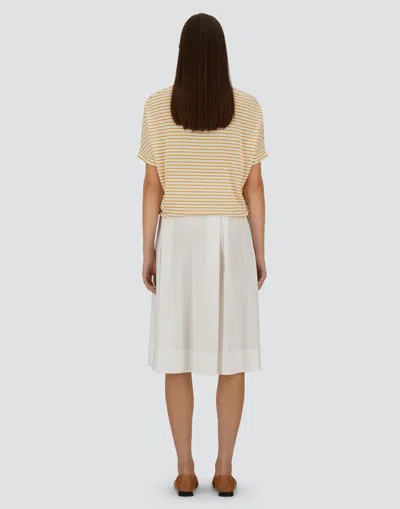 Herno Striped Lyocell Blend T-shirt In Yellow