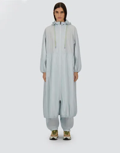 Herno Shiny Tech Crinkle Parka In Blue