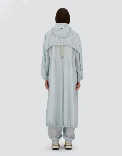Herno Shiny Tech Crinkle Parka In Blue