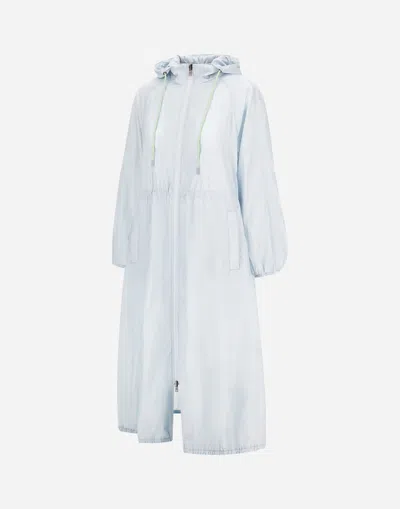 Herno Shiny Tech Crinkle Parka In Blue