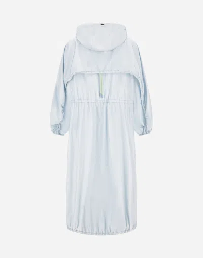 Herno Shiny Tech Crinkle Parka In Blue