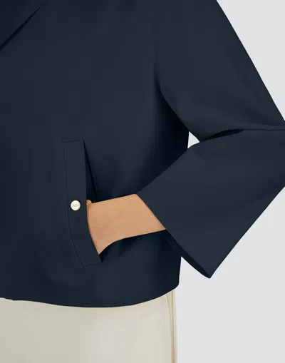 Herno Buttoned Collar Jacket In Blue