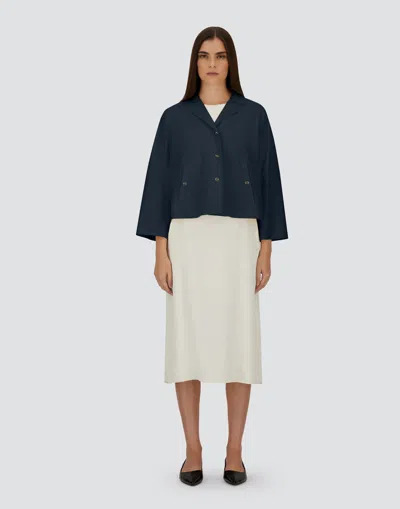 Herno Buttoned Collar Jacket In Blue