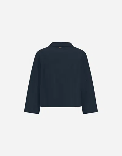 Herno Buttoned Collar Jacket In Blue