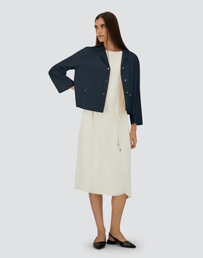 Herno Buttoned Collar Jacket In Blue