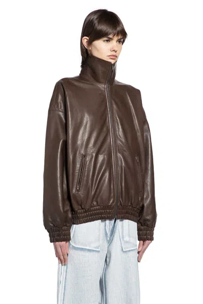 Acne Studios Ami Paris Ami De Coeur Wool Cardigan In Brown