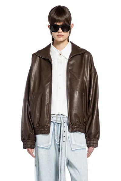 Acne Studios Ami Paris Ami De Coeur Wool Cardigan In Brown