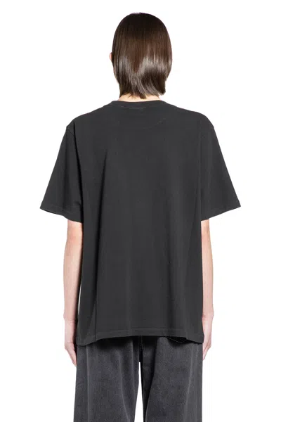 Chloé Women Black Crewneck T-shirt With Maxi Logo Print On The Front In Cotton Woman