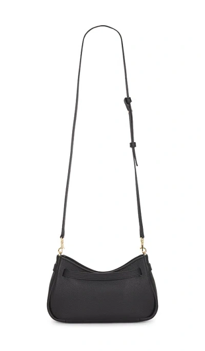 Tory Burch Romy Black Shoulder Bag With Removable Shoulder Strap And Logo Plaque On The Front In Leather Woman In Black