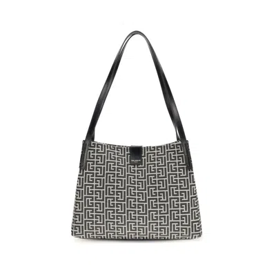 Balmain Medium Tote Bag Double Handles Geometric Pattern