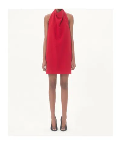 Valentino Womens Paris Halter-neck Silk-crepe Mini Dress In Red