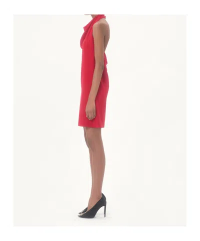 Valentino Womens Paris Halter-neck Silk-crepe Mini Dress In Red