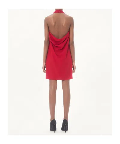 Valentino Womens Paris Halter-neck Silk-crepe Mini Dress In Red