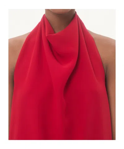 Valentino Womens Paris Halter-neck Silk-crepe Mini Dress In Red