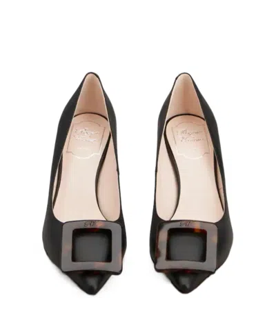 Roger Vivier Black Jacketed High Heels In Multi