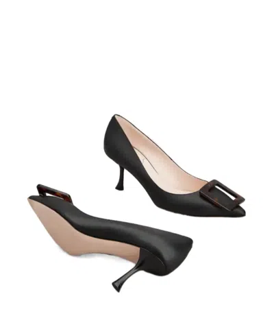 Roger Vivier Black Jacketed High Heels In Multi
