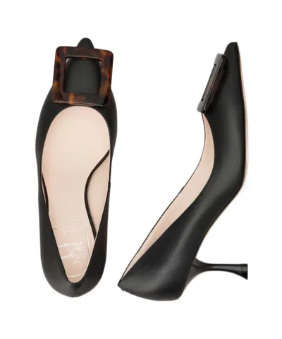 Roger Vivier Black Jacketed High Heels In Multi