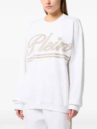 Philipp Plein Open-back Sweatshirt In White