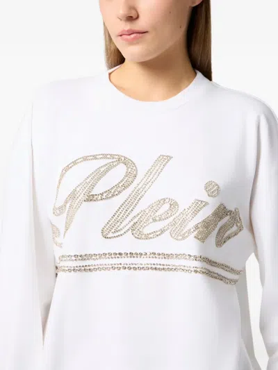 Philipp Plein Open-back Sweatshirt In White