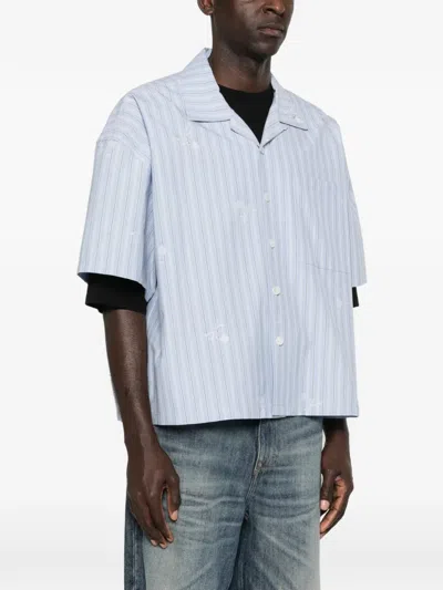 Mastermind Japan Striped-pattern Shirt In Blue