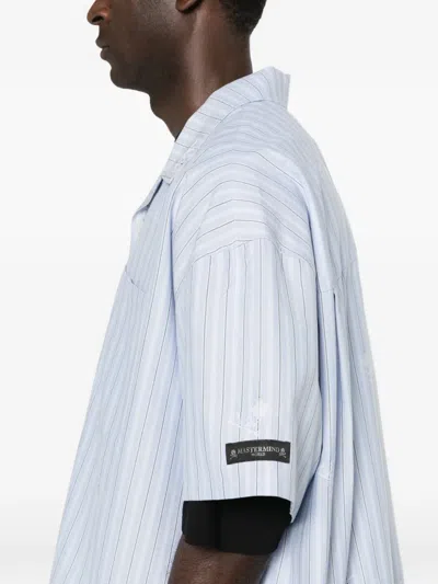 Mastermind Japan Striped-pattern Shirt In Blue