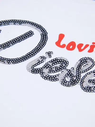 Diesel Sequin T-shirt In White