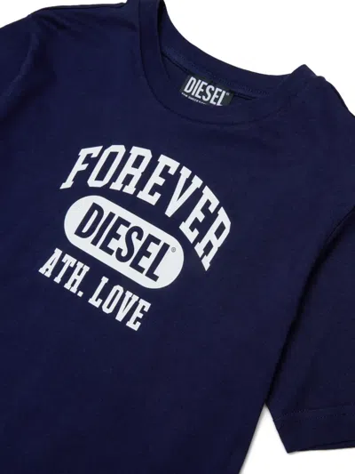 Diesel T-shirt With Logo In Blue