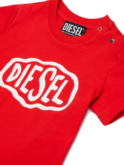 Diesel Logo T-shirt In Red