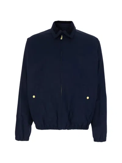 Drôle De Monsieur Corduroy Collar Jacket In Blue