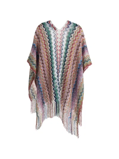 Missoni Fringed Cape In Multi
