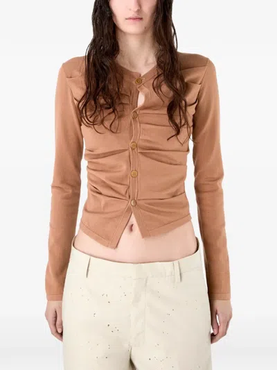 Camperlab Buttoned Cardigan In Brown